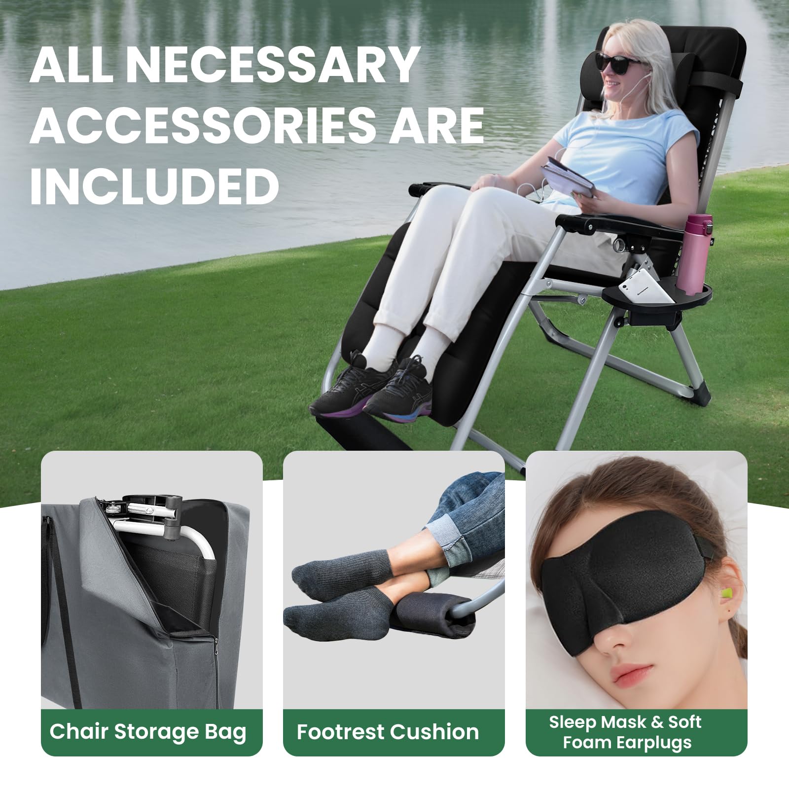 Extra Wide Zero Gravity Lounge Chair - 29