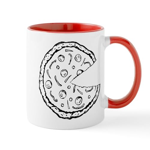 White/Red Inside - Pizza Mug