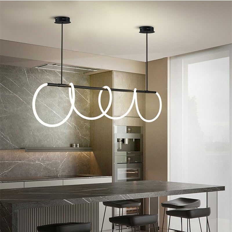 Modern Black LED Pendant Light - 39.4