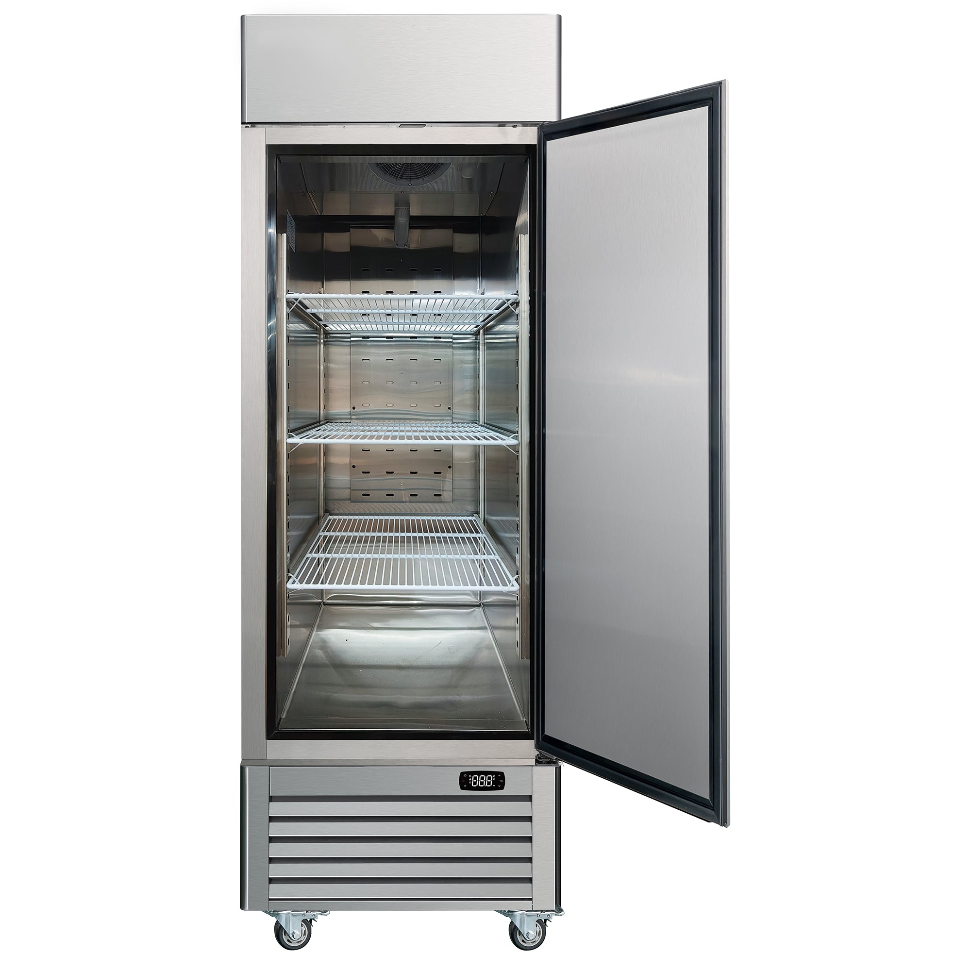 Kenmore Pro 23 Cu. Ft. Commercial Reach-In Stainless Steel Refrigerator with Solid Door | Freezer/Refrigerator Convertible | Ideal for Restaurants, Cafes & Commercial Kitchens