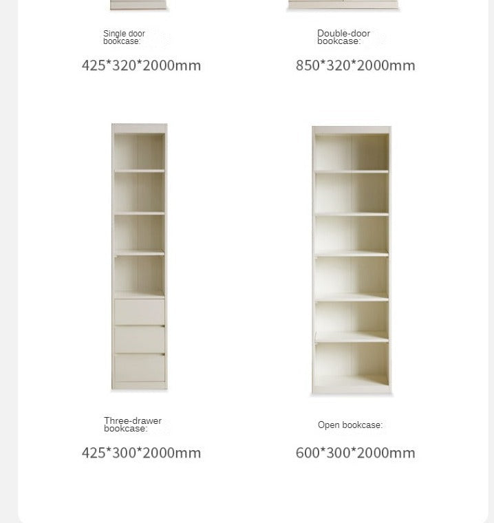 Solid Poplar Wood Bookcase - Wall to Ceiling Bookshelf with Adjustable Shelves for Home Office, Living Room & Library Storage