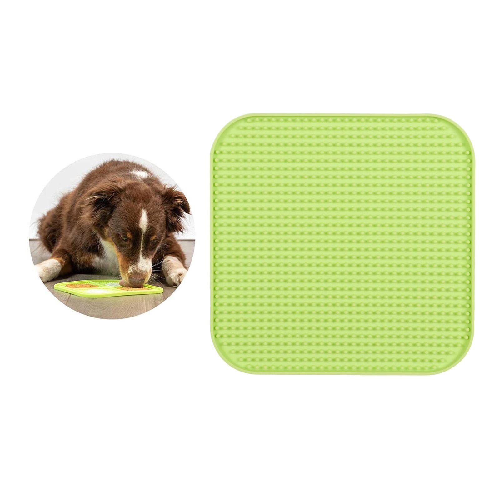 Lyla Dog Lick Mat - Slow Feeder Alternative, Snuffle Mat for Dogs, Green - Perfect for Mealtime Fun, Anxiety Relief & Mental Stimulation for Pets
