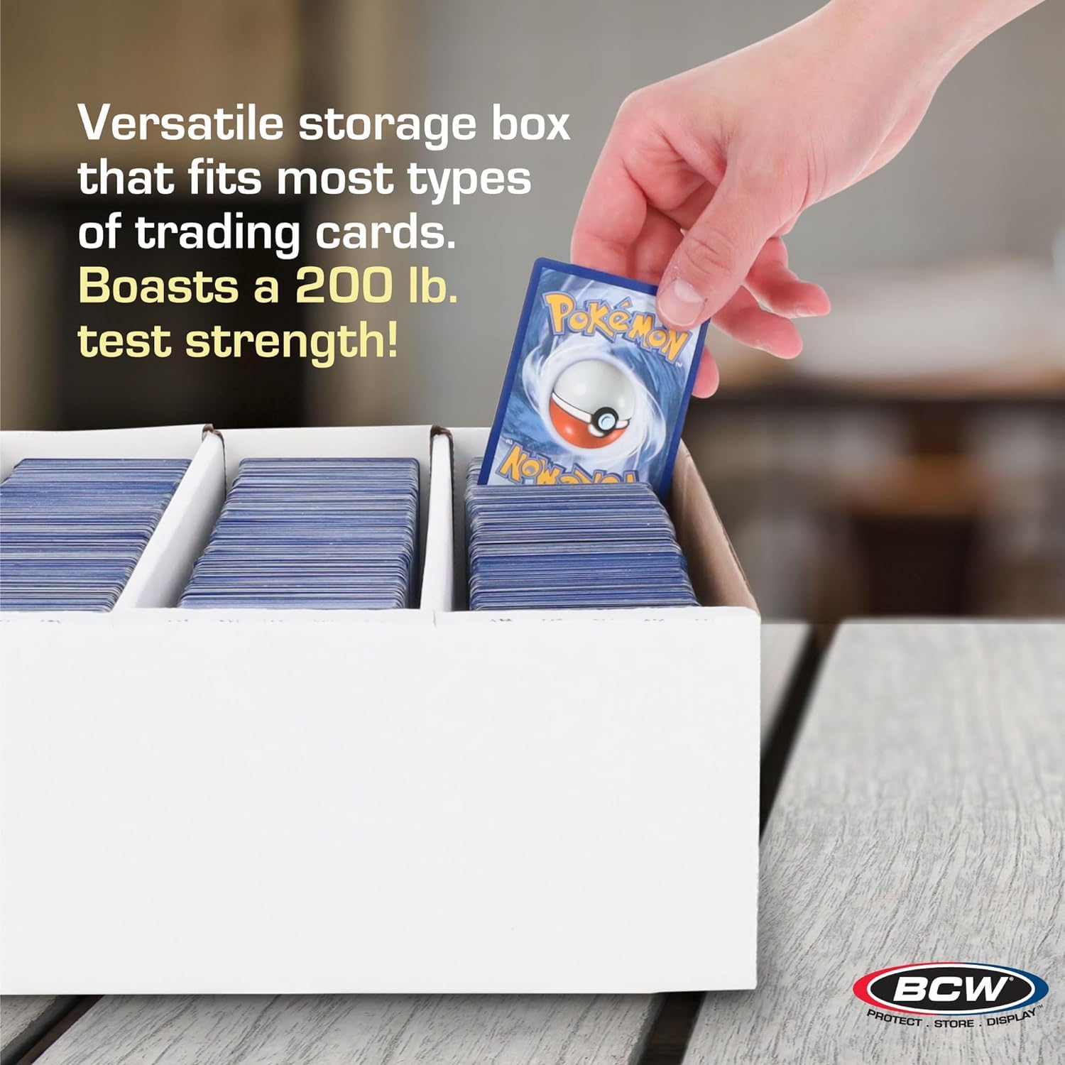 BCW Monster Box - 10ct Trading Card Storage Box Holds 3200+ Cards | Sports, MTG, Pokemon & Yu-Gi-Oh Card Organizer | Perfect for Collectors & Game Shops