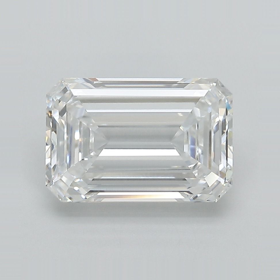 3.62 Carat D Color VVS2 Clarity Emerald Cut Lab-Grown Diamond for Engagement Rings & Fine Jewelry