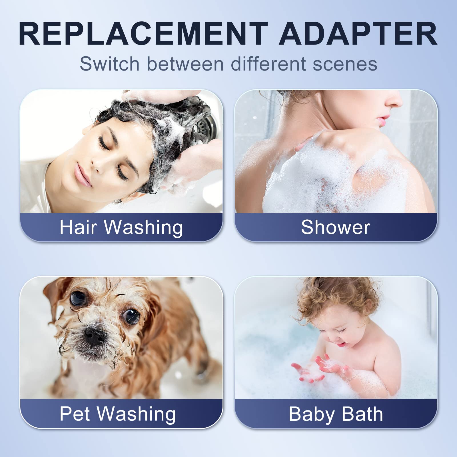 Premium Shower Head Sink Faucet Attachment - 7 Adapter Kit with 79