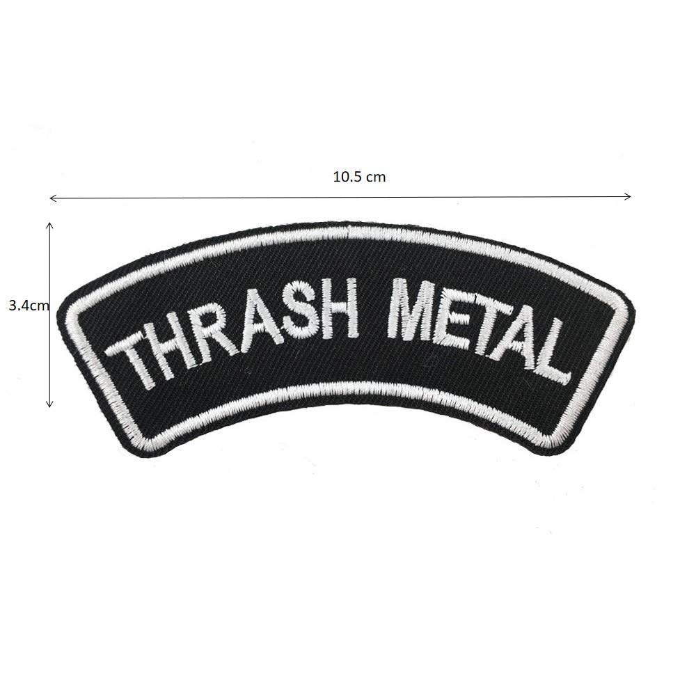 Thrash Metal Iron-On Patch - Punk Rock Badge for Jackets, Jeans & Backpacks - Perfect for DIY Customization & Band Merch