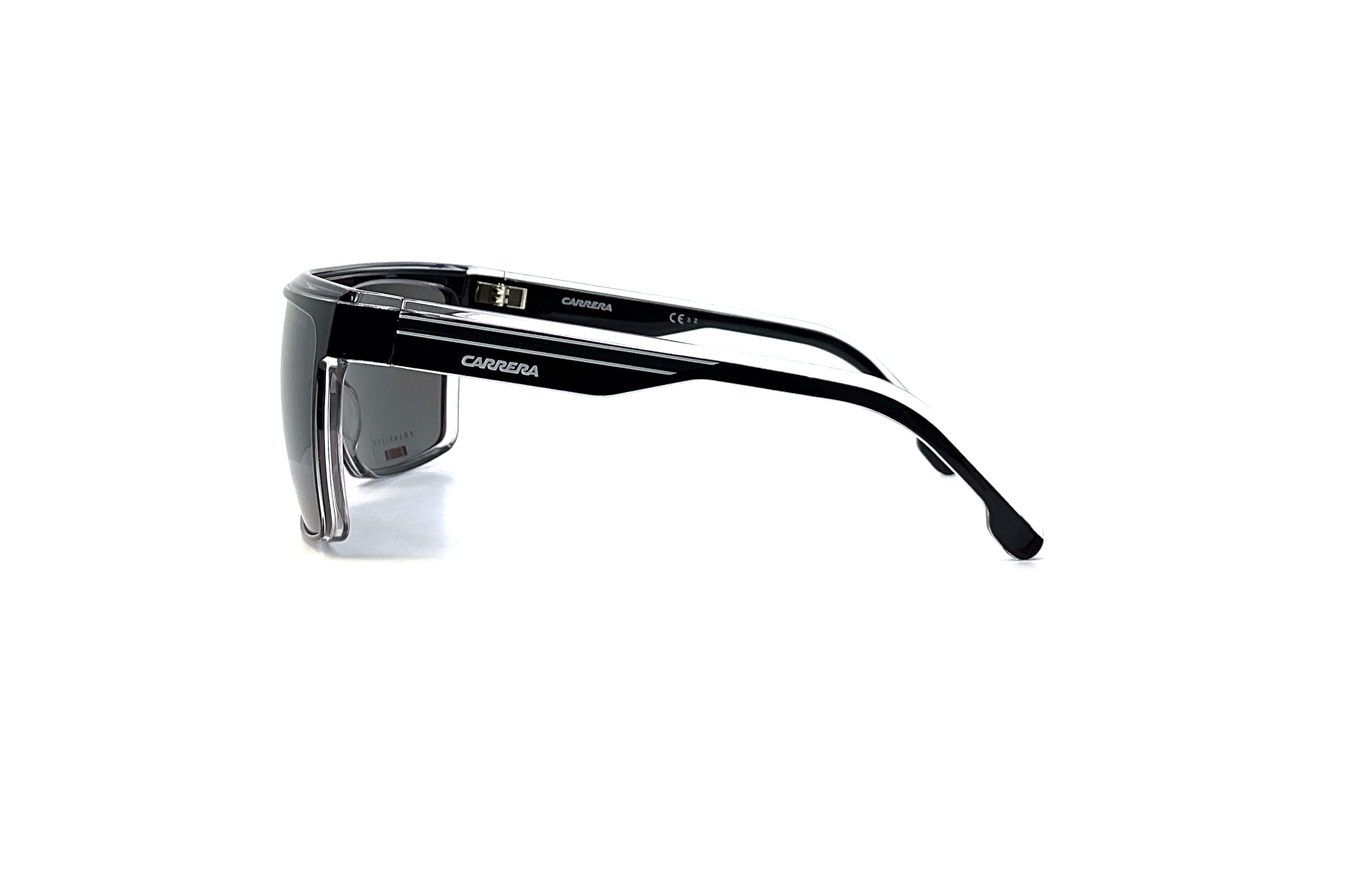 Carrera 22/S Sunglasses - Black & White Polarized UV Protection for Men & Women - Perfect for Driving, Running, and Outdoor Sports