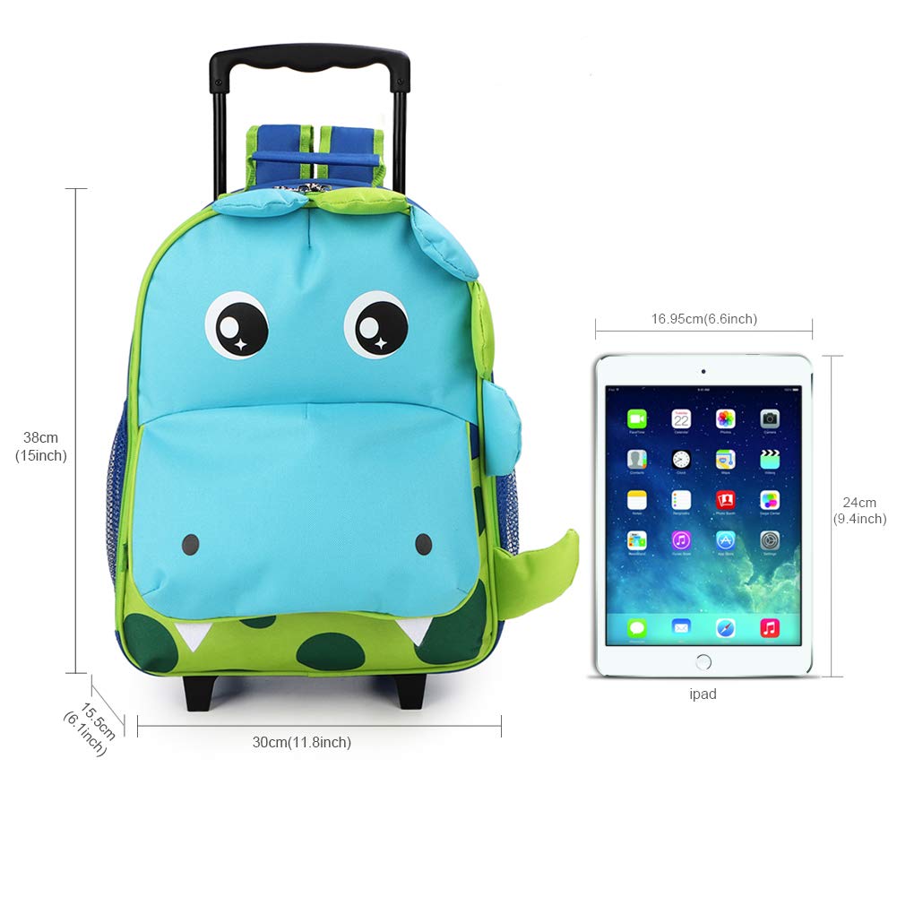 Yodo 3-Way Kids Suitcase with Wheels - Convertible Toddler Rolling Backpack for Travel, School & Sleepovers | Lightweight Carry-On Luggage for Boys & Girls