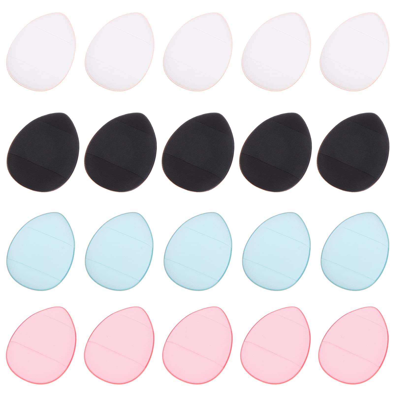 Minkissy 20pcs Finger Powder Puff - Hydrophilic Non-Latex Fluffy Makeup Sponge for Foundation, Setting Powder & Makeup Removal | Mini Beauty Blender for Flawless Face Makeup Application & Touch-Ups