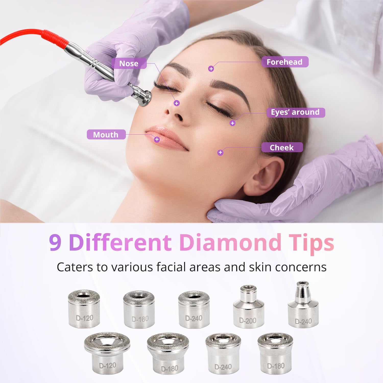 Diamond Microdermabrasion Machine - 3-in-1 Skin Exfoliator for Home & Salon Use