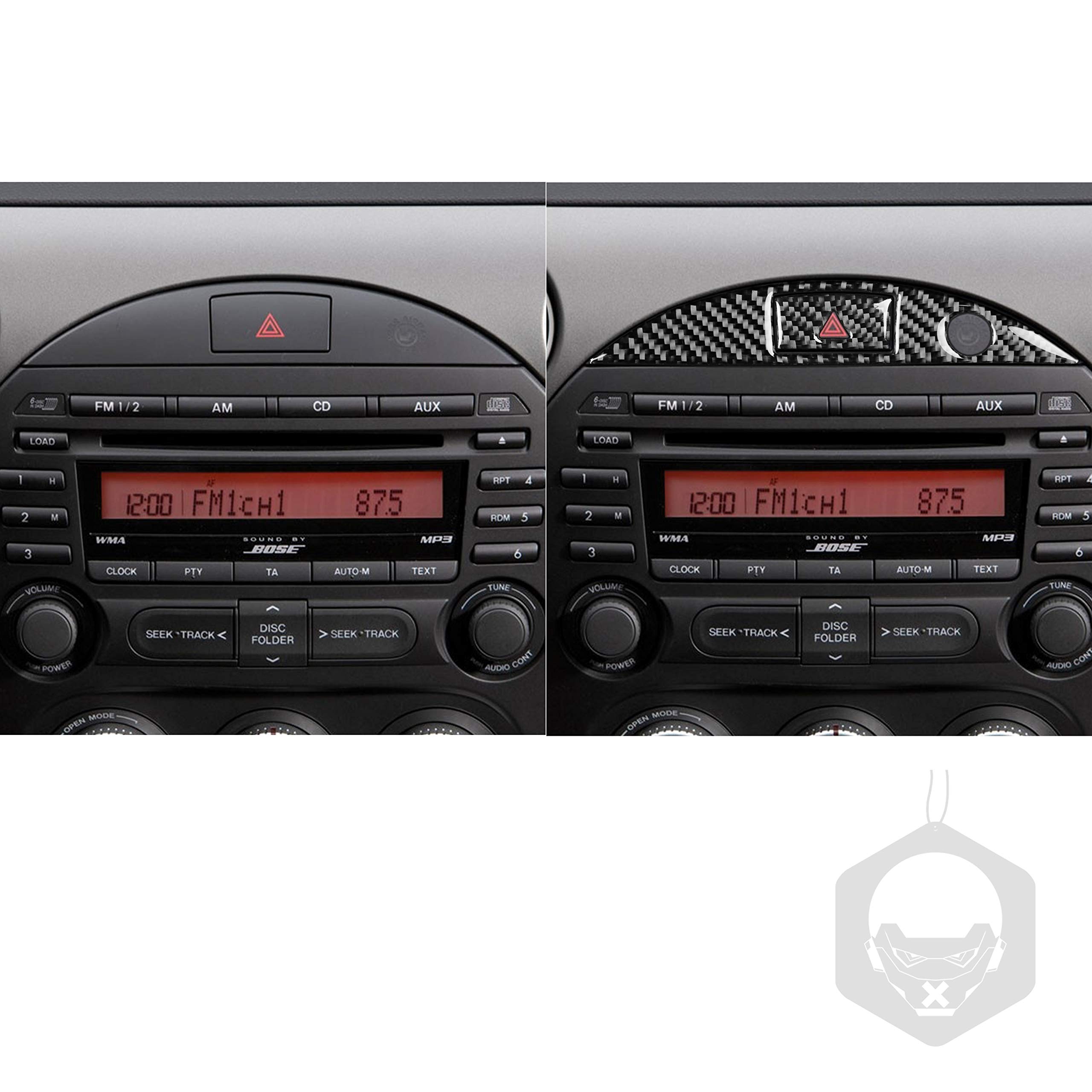 Carbon Fiber Dashboard Cover Kit for Mazda MX-5 NC Miata Roadster (2009-2015) - Center Console & Radio Panel Sticker | Interior Upgrade Accessories | Perfect for Car Enthusiasts & DIY Customization