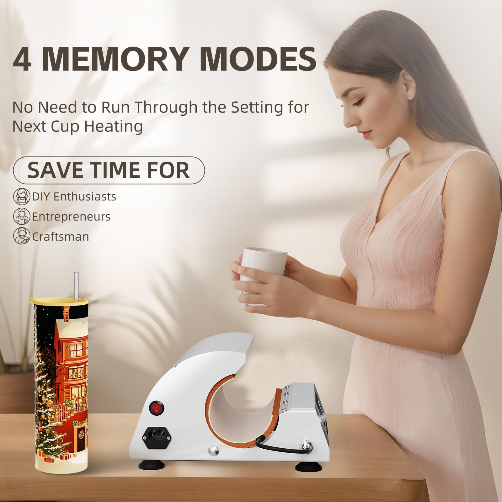 Professional Tumbler Heat Press Machine - Fast & Even Auto Mug Press with Auto-Off Safety Feature | Sublimation for 10-30oz Cups, Mugs & Glasses | Perfect for Custom Drinkware Business & Personalized Gifts