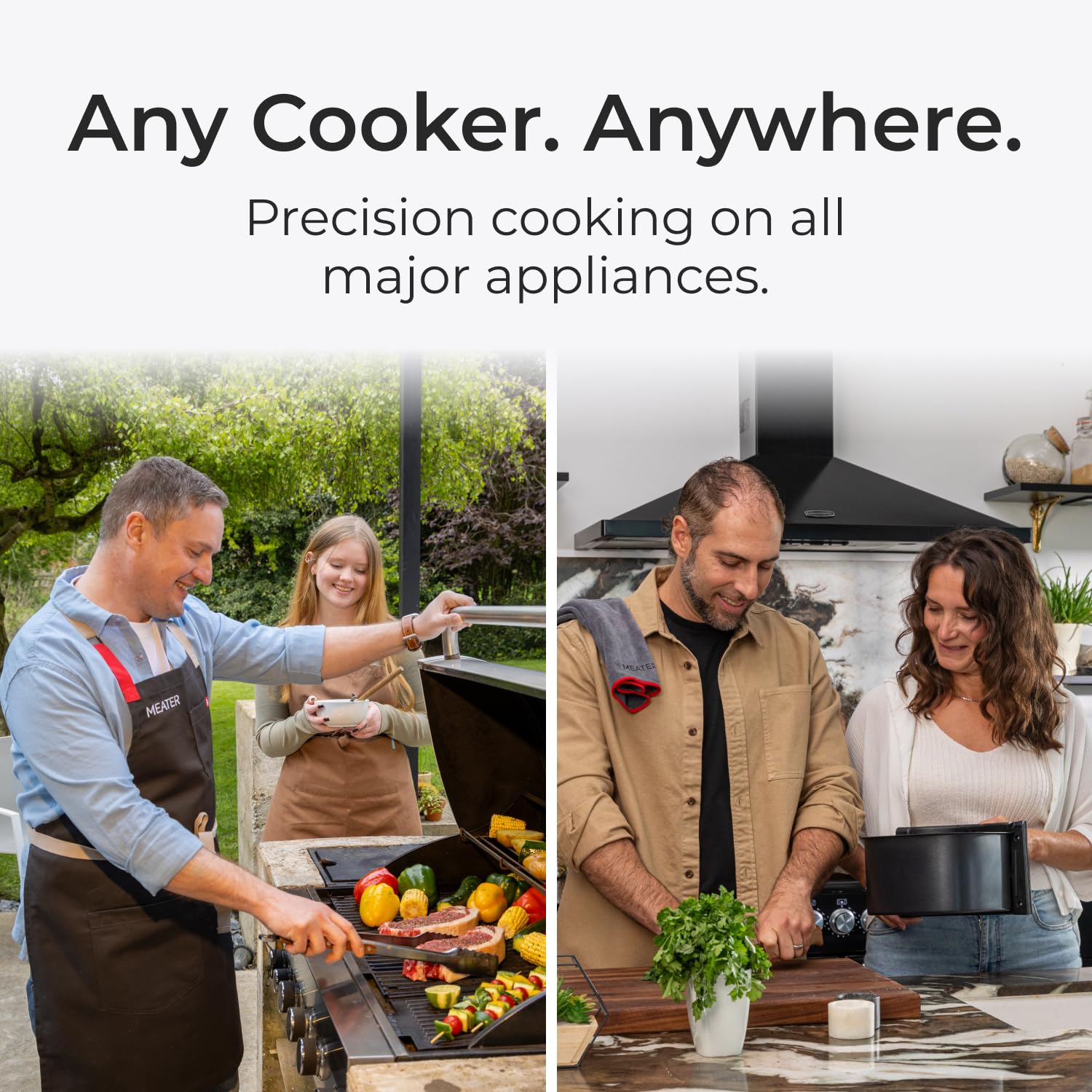 MEATER SE: Smart Bluetooth Meat Thermometer with Long-Range Wireless Probe - Dual Sensors & Guided Cook System for Oven, Grill, Smoking, BBQ & Air Fryer | Perfect for Home Chefs & Outdoor Cooking | Black Charger Included