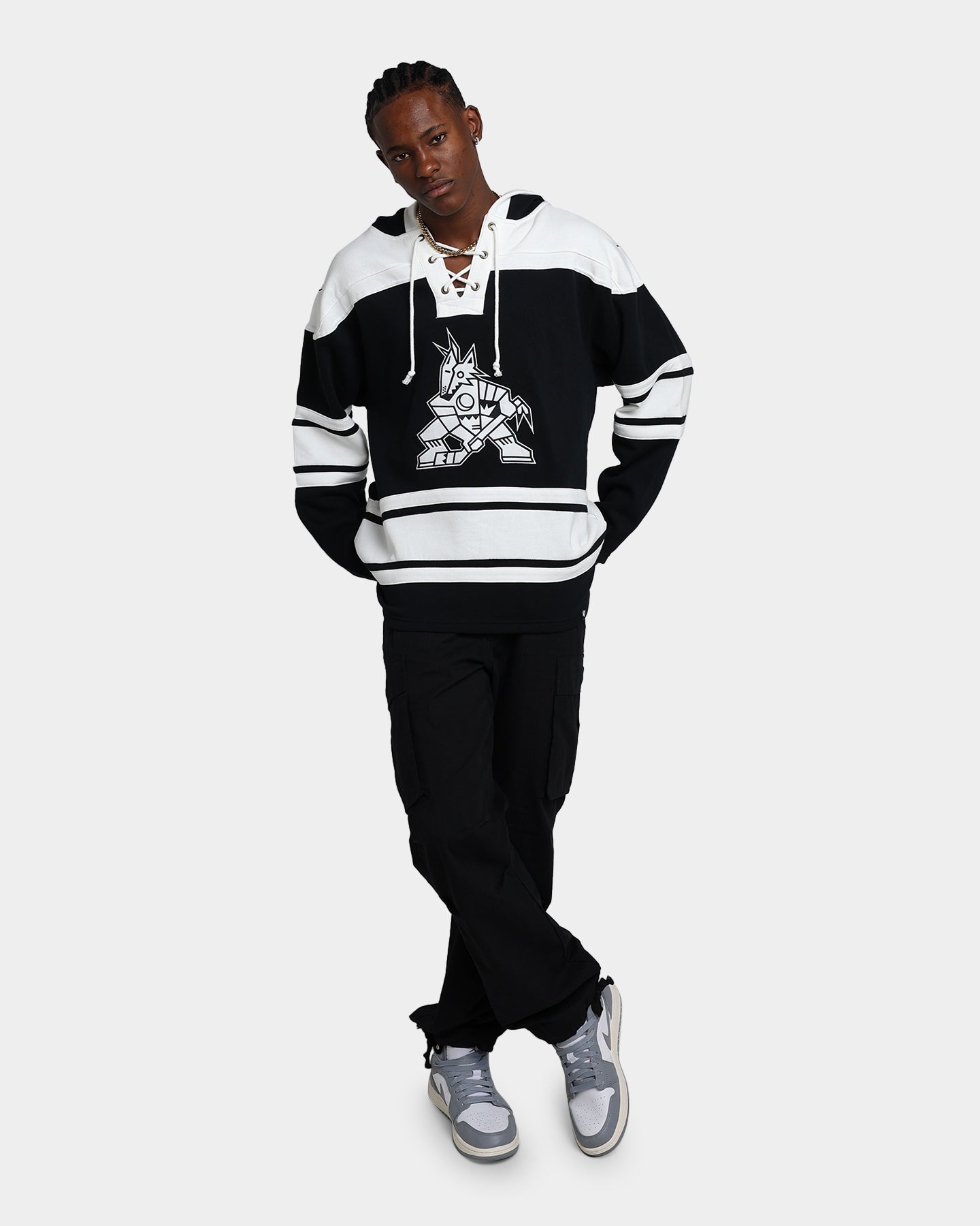 47 Brand Arizona Coyotes Superior Lacer Hoodie - Men's Pullover Sweatshirt with Team Logo | Warm & Comfortable for Game Day, Outdoor Activities & Casual Wear