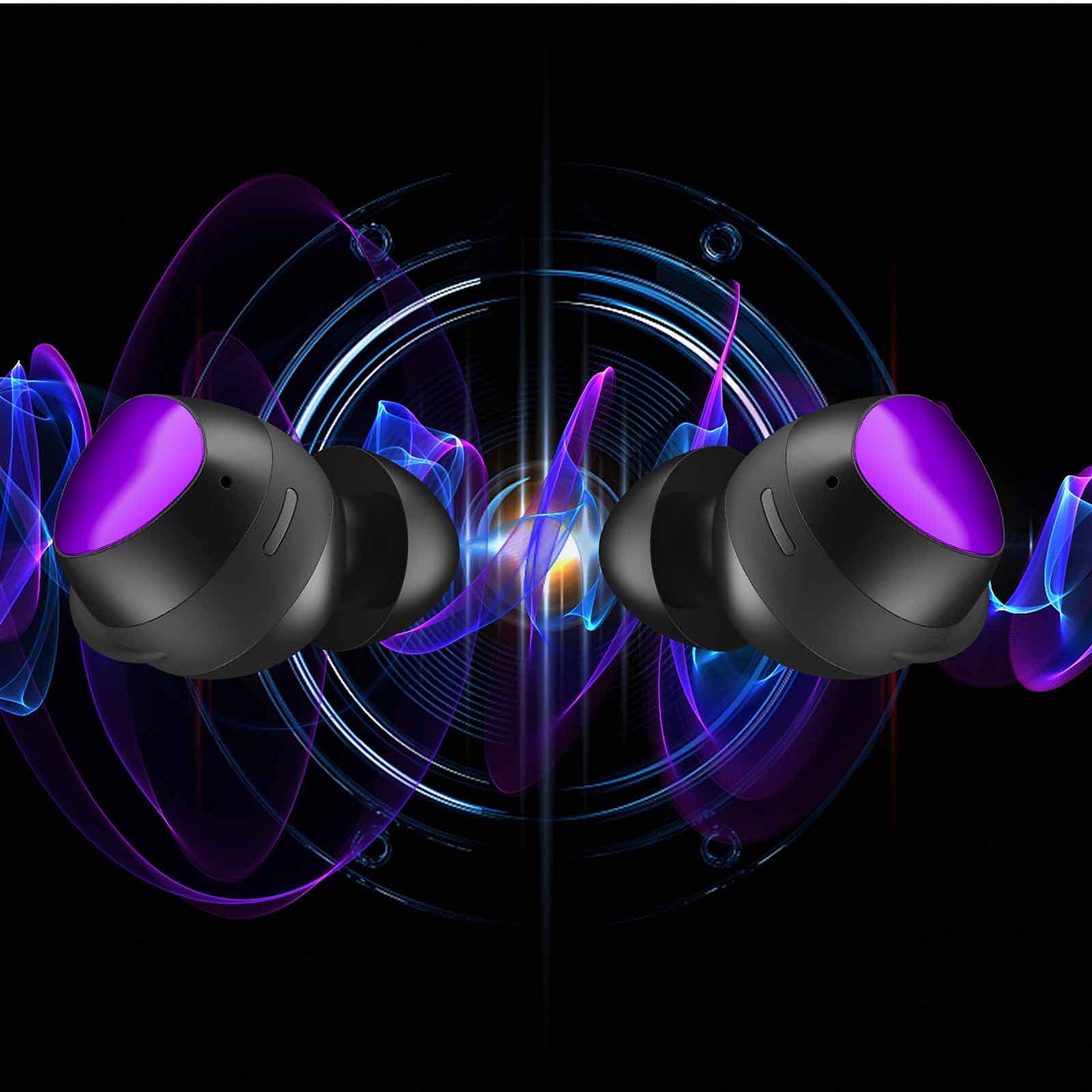 Urbanx Street Buds Plus True Wireless Bluetooth Earbuds for Motorola DEFY XT XT556 - Noise Isolating Wireless Headphones with US Warranty (Purple) | Perfect for Commuting, Workouts & Travel