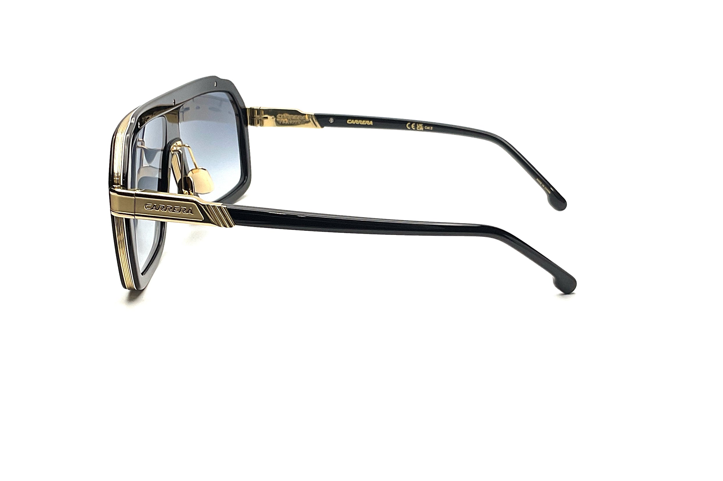 Carrera CA 1053 Sunglasses - Black & White Aviator Style for Men & Women - Perfect for Driving, Outdoor Sports & Fashion Accessories