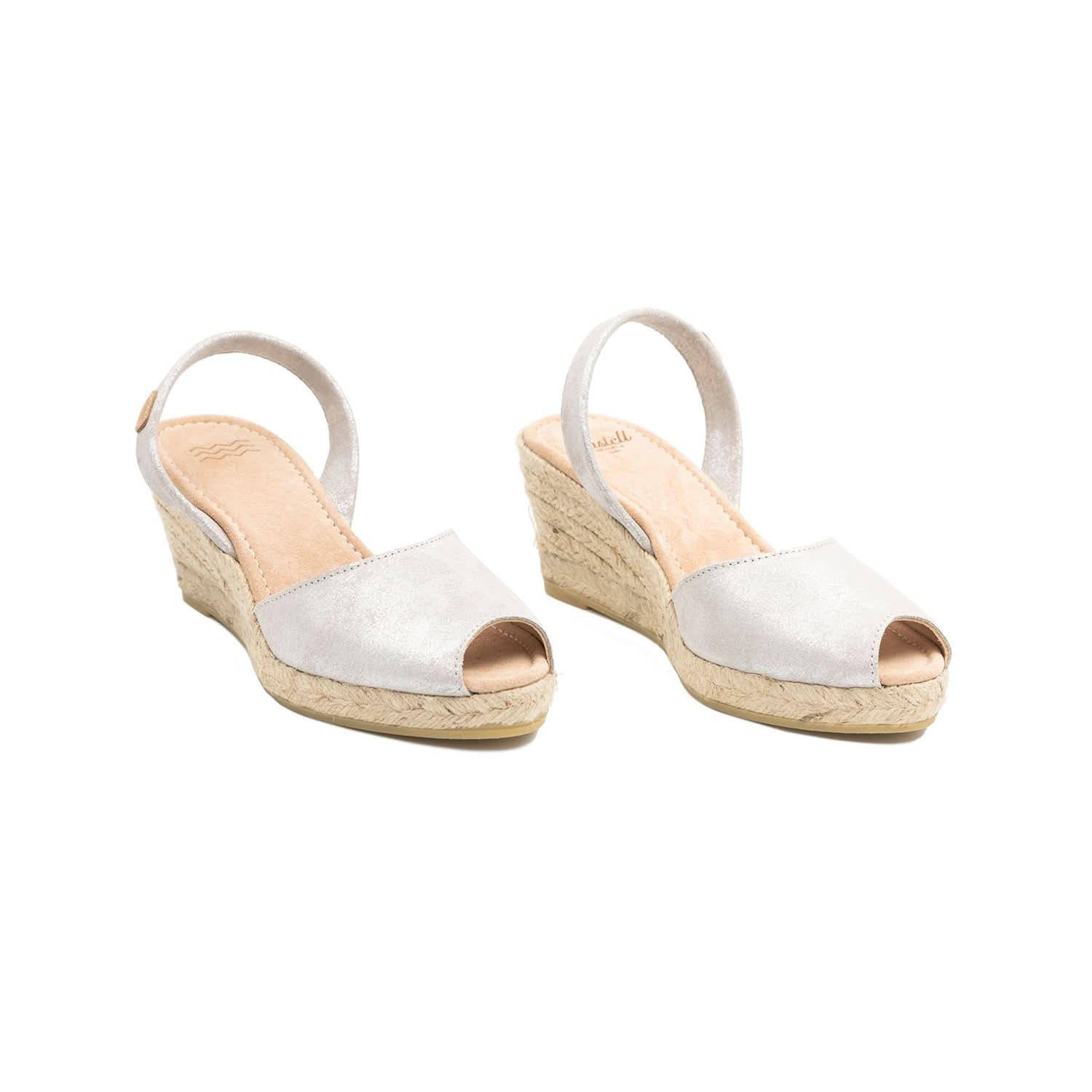 Metallic Leather Espadrille Shoes - Frida Montada 2006 H Saturno Style - Perfect for Summer Weddings & Beach Vacations
