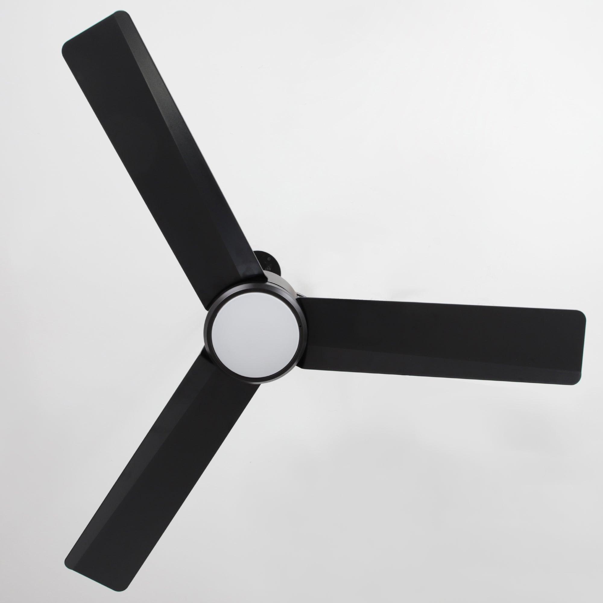 42 Inch IP65 Waterproof Ceiling Fan with LED Light - Indoor/Outdoor Use for Patio, Pool Area, Bathroom & Covered Porches - Black Finish with Convenient Hanging Hook