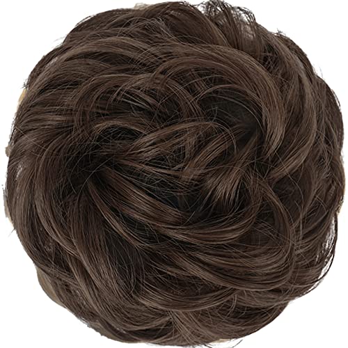 Large Curly Hair Bun Scrunchie Extension - Perfect for Ponytails, Updos & Everyday Hairstyles