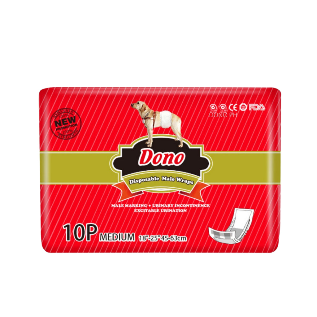 **Dono Pet Disposable Puppy Diapers for Male & Female Dogs - Absorbent & Leak-Proof - Perfect for House Training, Travel & Incontinence Care**