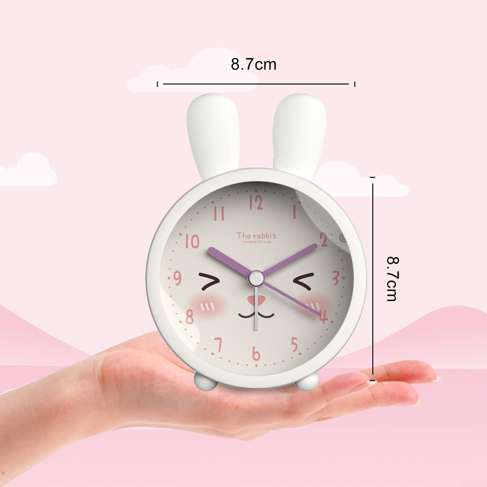 Best LED Alarm Clock with Night Light - Easy Press & Hold Glow Feature for Reading Time in the Dark - Perfect for Bedrooms, Kids Rooms & Travel (White)
