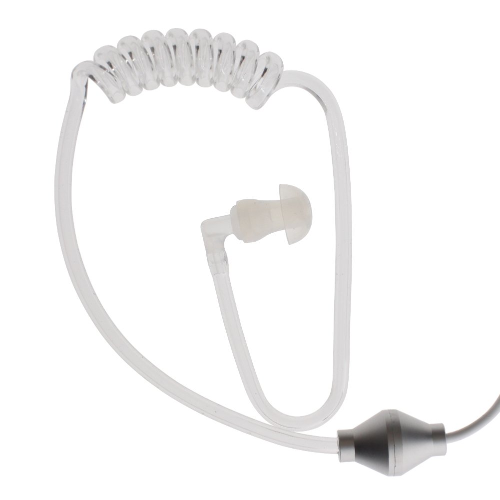 Anti-Radiation 3.5mm Wired Earpiece with Microphone & PTT Button - Compatible with iPhone 7 Plus/6/5/4 & Samsung Galaxy S6/S7/Note 2 (9500/9300) - Perfect for Call Centers, Security Guards & Hands-Free Communication
