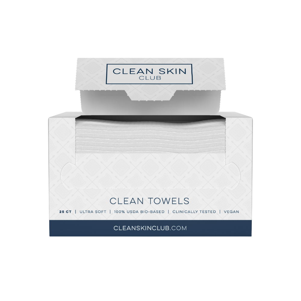 Clean Skin Club Disposable Facial Towels - 25 Count | Hypoallergenic & Gentle for Sensitive Skin | Perfect for Makeup Removal, Skincare Routine & Travel