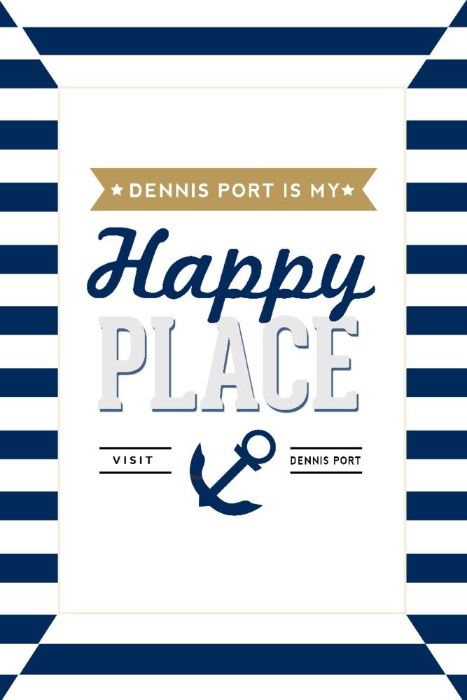 Dennis Port Massachusetts Metal Art - 24x36 Gallery Quality Aluminum Wall Decor for Home & Office - Coastal Theme, Beach House, Living Room, Bedroom