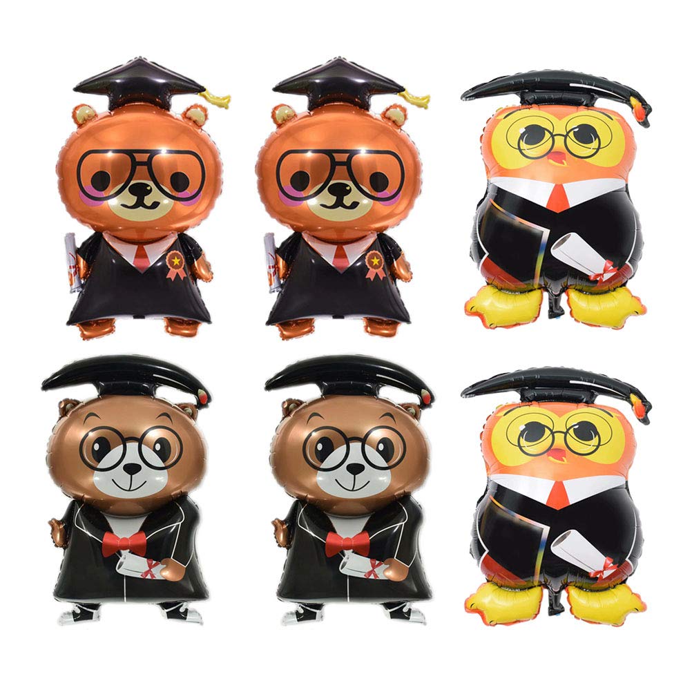 ABOOFAN 6-Pack Graduation Party Balloons - Meaningful Decorative Aluminum Foil Balloons for School, Classroom & Graduation Celebrations - Perfect for Graduation Decor, Photo Backdrops & Party Supplies