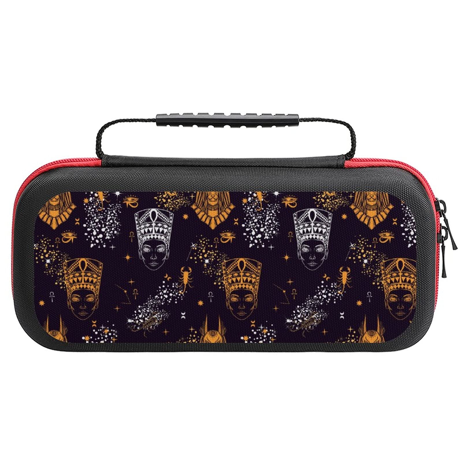 Egyptian Alchemy Printed Protective Carrying Case for Nintendo Switch Lite - Travel Storage Bag with Accessories Pouch | Portable Gaming Organizer for Commuting, Travel & On-the-Go Play