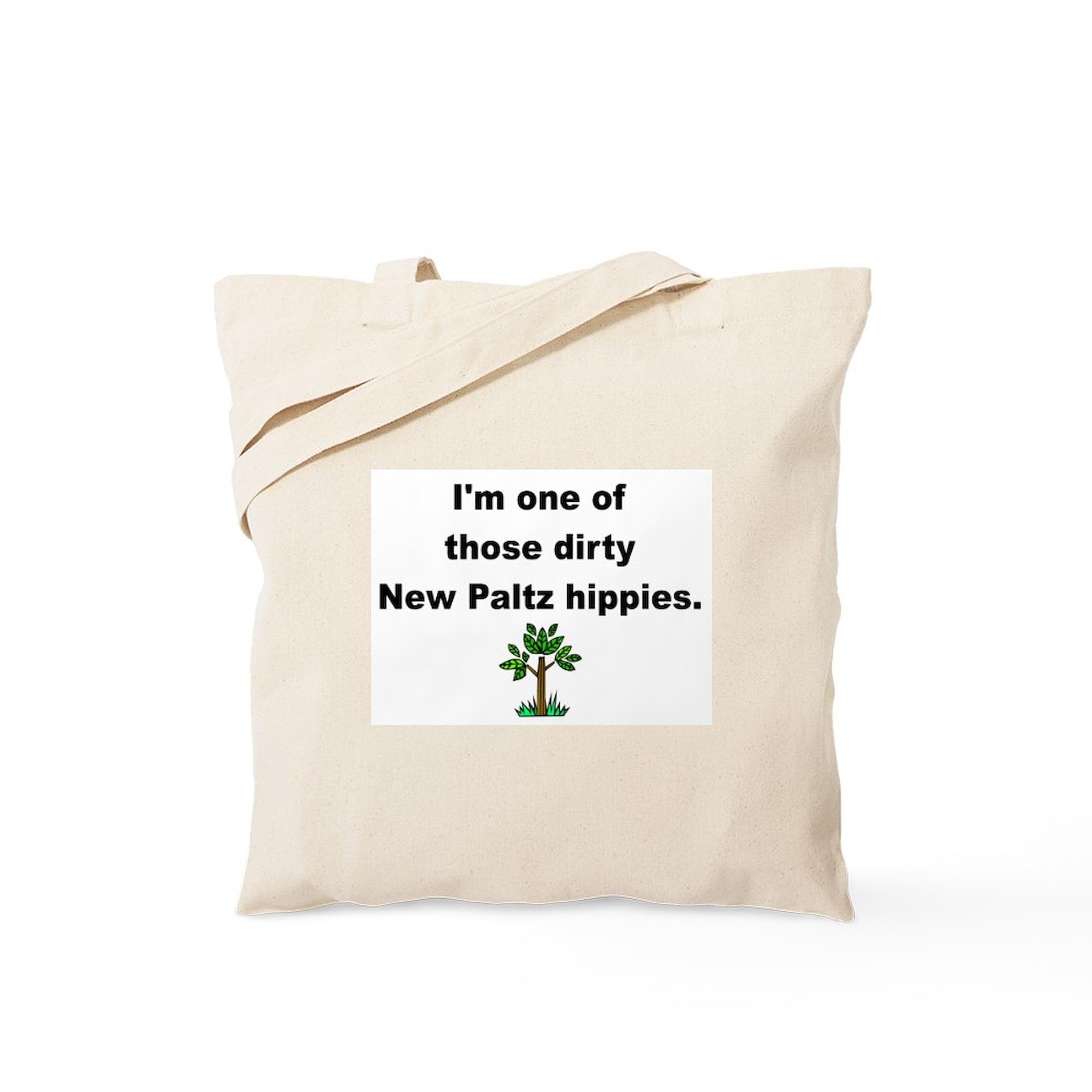 Dirty Hippie Tote Bag - Natural Canvas Reusable Shopping Bag for Groceries, Beach & Farmers Market | Eco-Friendly Cotton Tote with Spacious Design