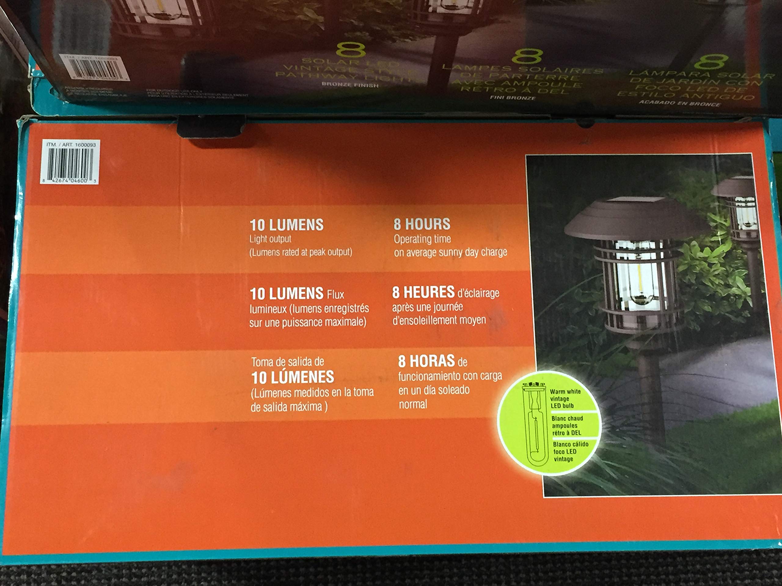 8 Pack Solar LED Vintage Pathway Lights - Bronze Finish Outdoor Garden Lighting for Walkways, Driveways & Landscaping