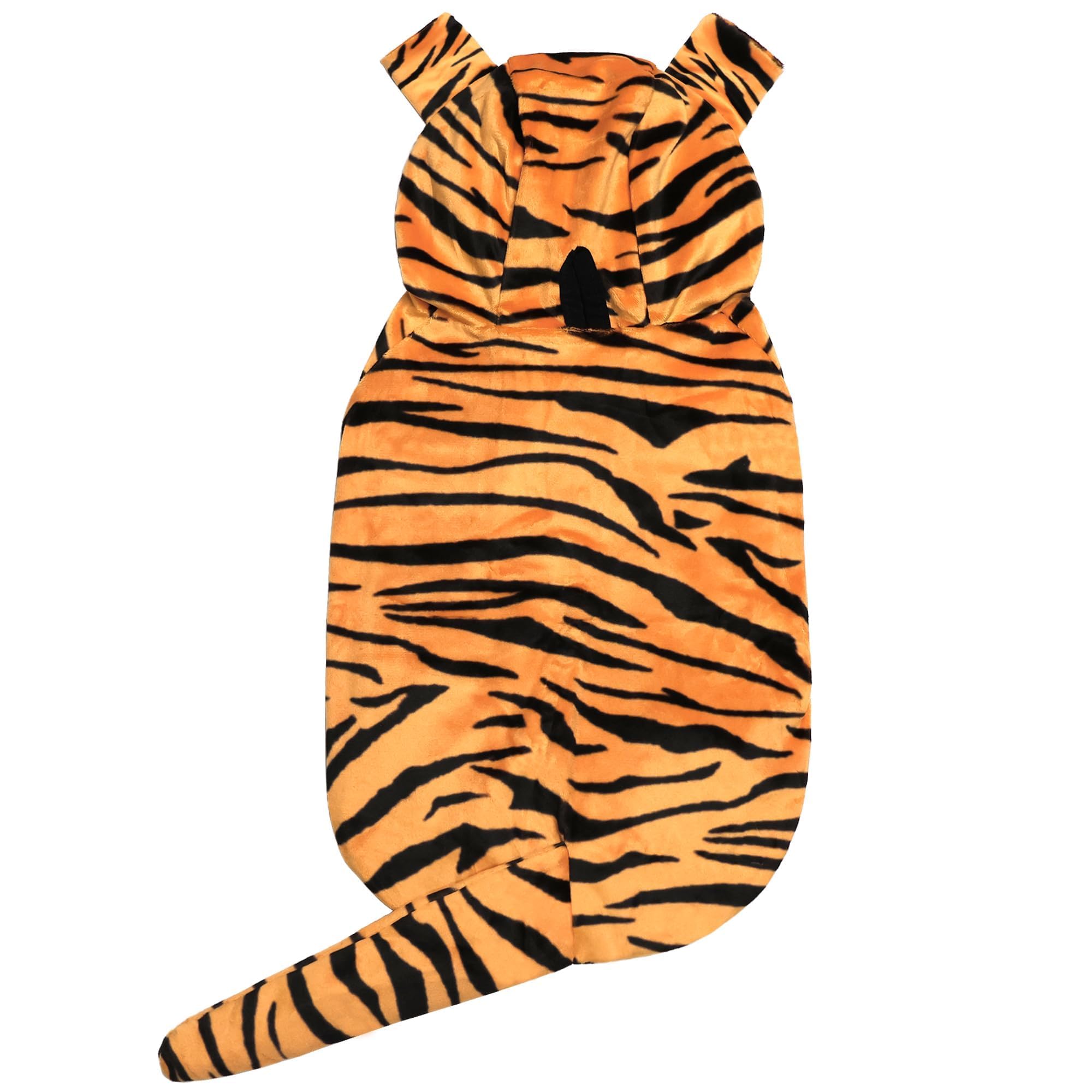 DELIFUR Dog Tiger Costume - Funny Hooded Halloween & Cosplay Outfit for Small Medium Dogs | Pet Costume for Special Events, Parties & Photo Props (Yellow, Small) | Perfect for Halloween, Christmas Dress-Up & Pet Photography