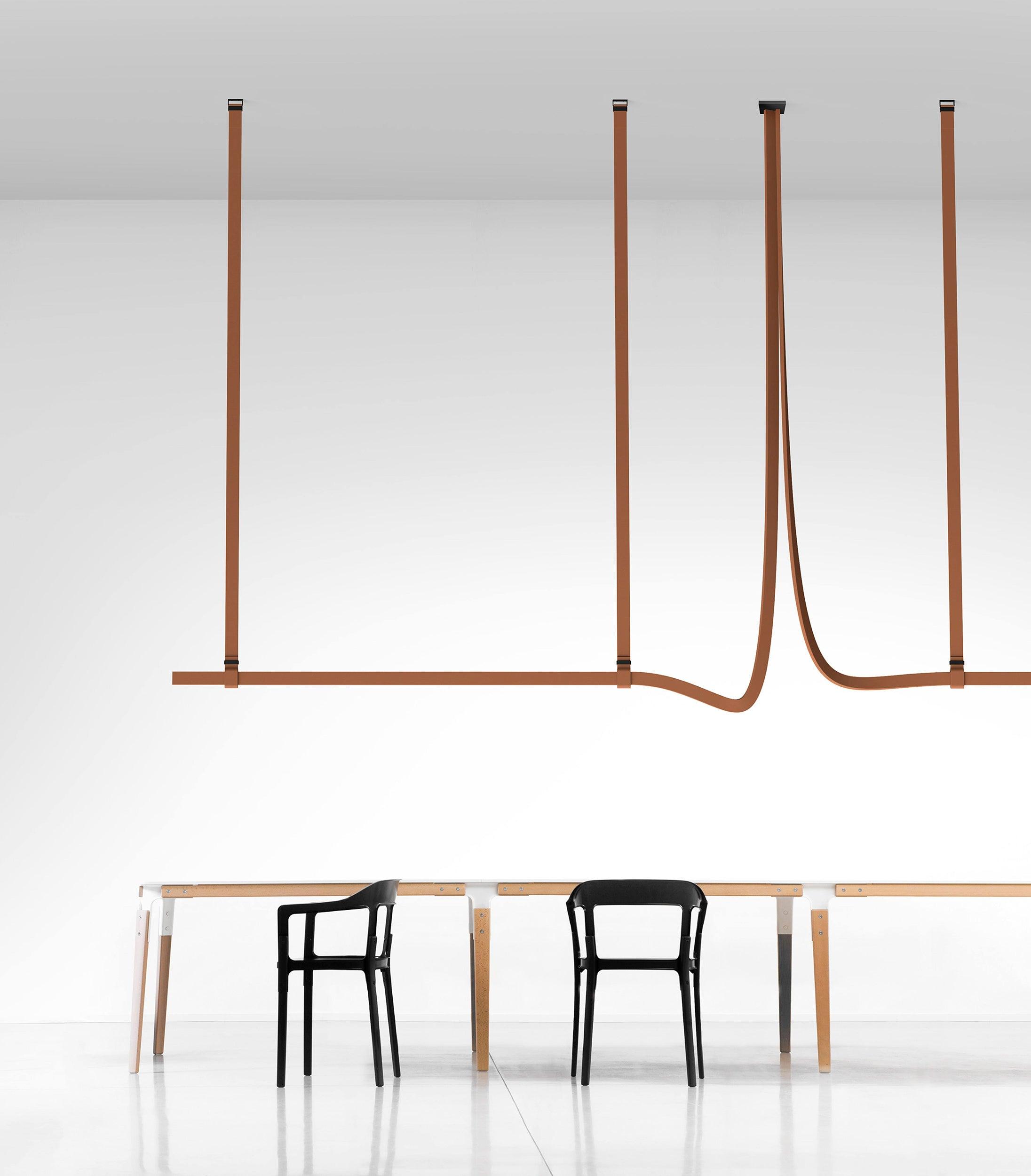 Modern Belt Horizontal Pendant Lamp - Industrial Style Ceiling Light Fixture for Kitchen Island, Dining Room & Living Room Decor