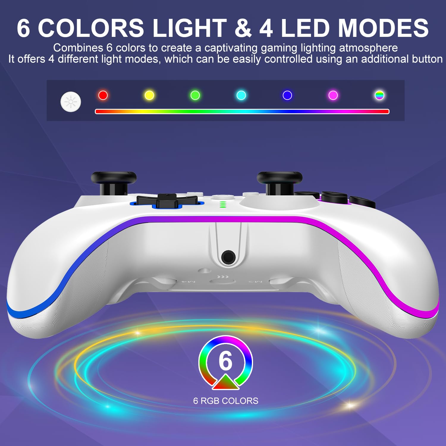 Wireless Xbox One Controller with RGB LED Light - Compatible with Xbox One, Xbox Series X/S, Xbox One X/S - Includes 2.4G Wireless Adapter & 3.5mm Audio Jack - Perfect for Gaming, Streaming & Multiplayer Sessions