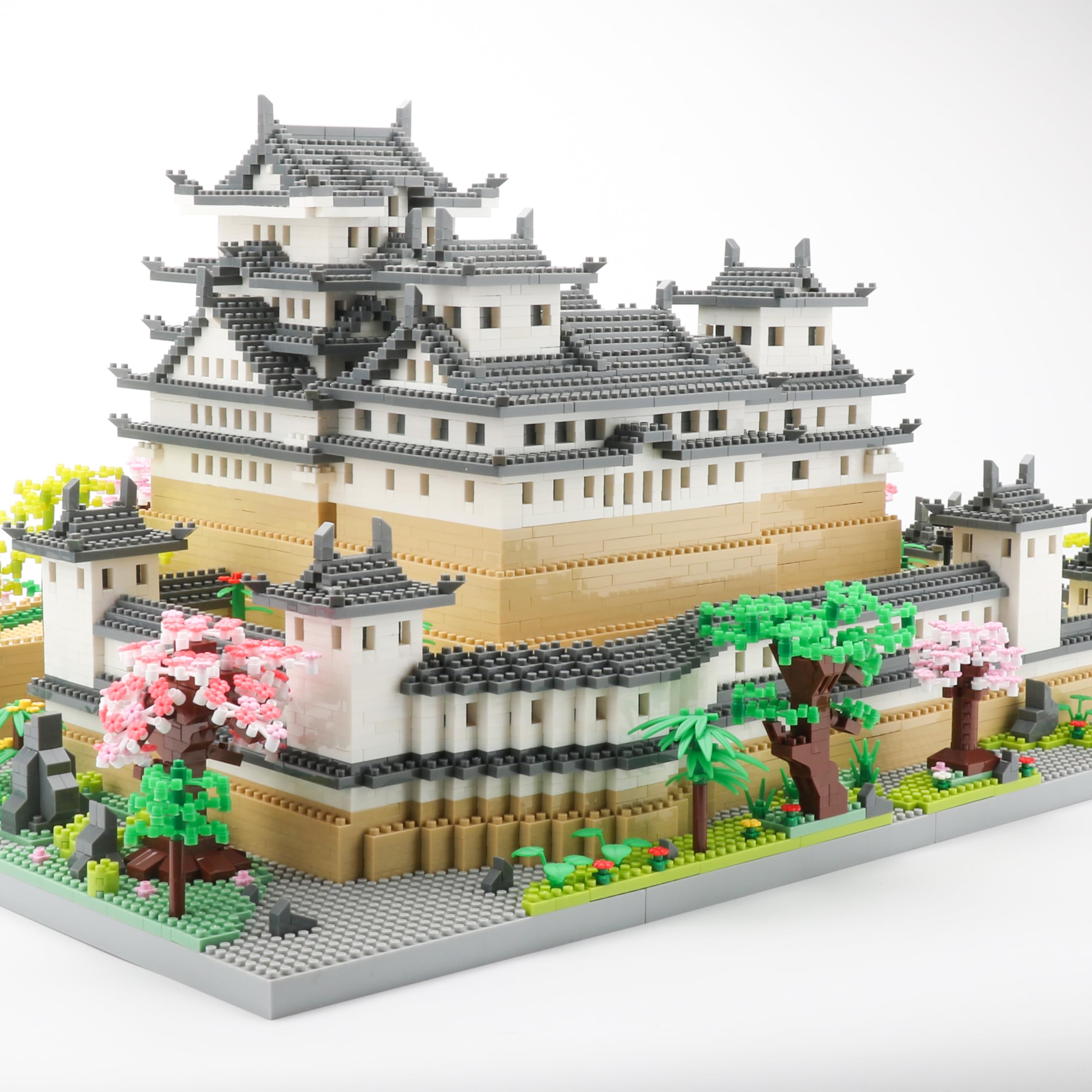 Japanese Micro Mini Building Blocks Set - 10080 PCS Himeji Castle with Cherry Blossoms Architecture Model Kit for Adults, Collectible Landmark Toy Gift | Perfect for Home Decor, Office Display & Stress Relief