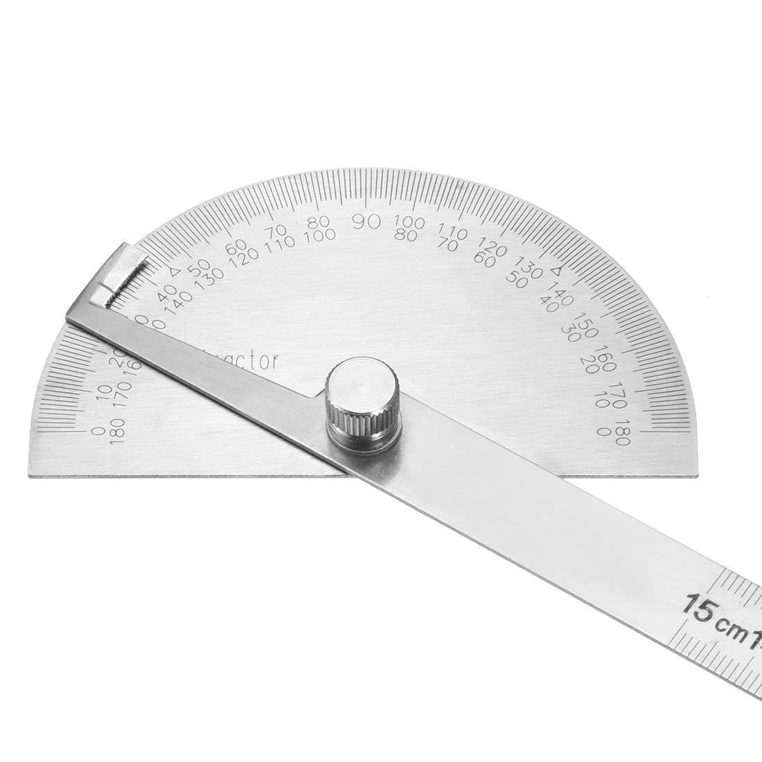 uxcell 180° Angle Finder Protractor - Stainless Steel 150mm Swing Arm Precision Scale Woodworking Ruler for Carpentry, DIY Projects & Metalworking | Accurate Angle Measurement Tool