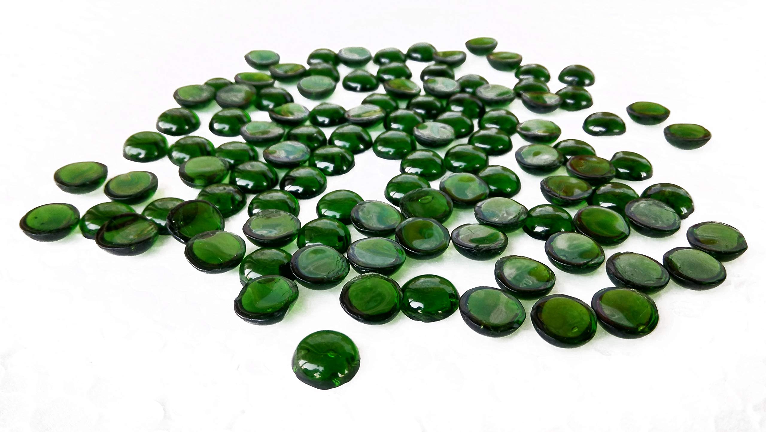 Rastogi Handicrafts Glass Gems for Vase Fillers - 100pcs 10mm Green Decorative Pebbles for Wedding Centerpieces, Home Decor & Floral Arrangements