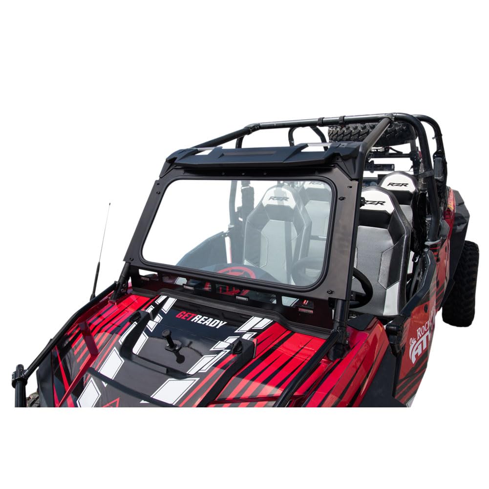 Tusk UTV Full Glass Windshield with Vent & 12