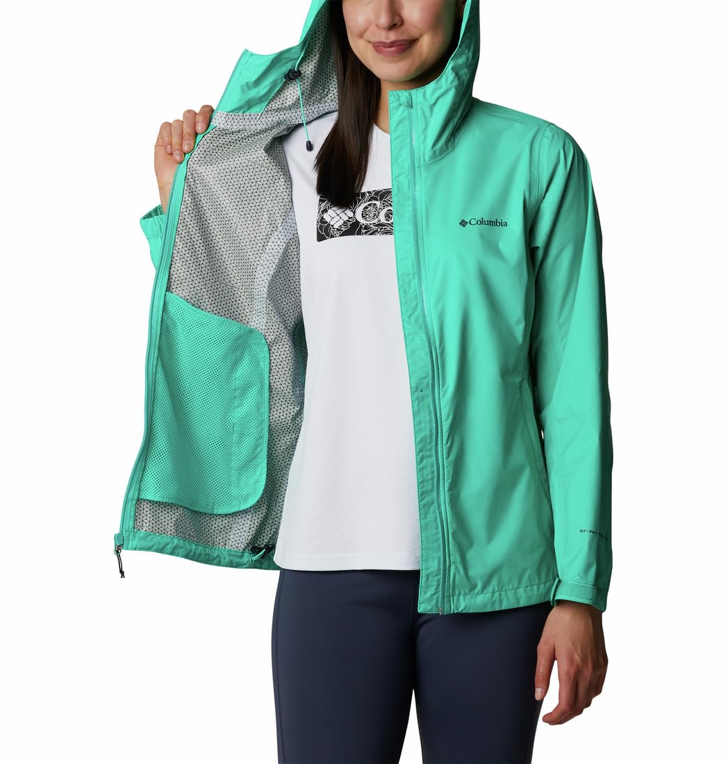 Columbia Women's EvaPOURation Jacket - Lightweight Waterproof Raincoat for Hiking & Outdoor Activities | Windproof Travel Jacket with Breathable Technology