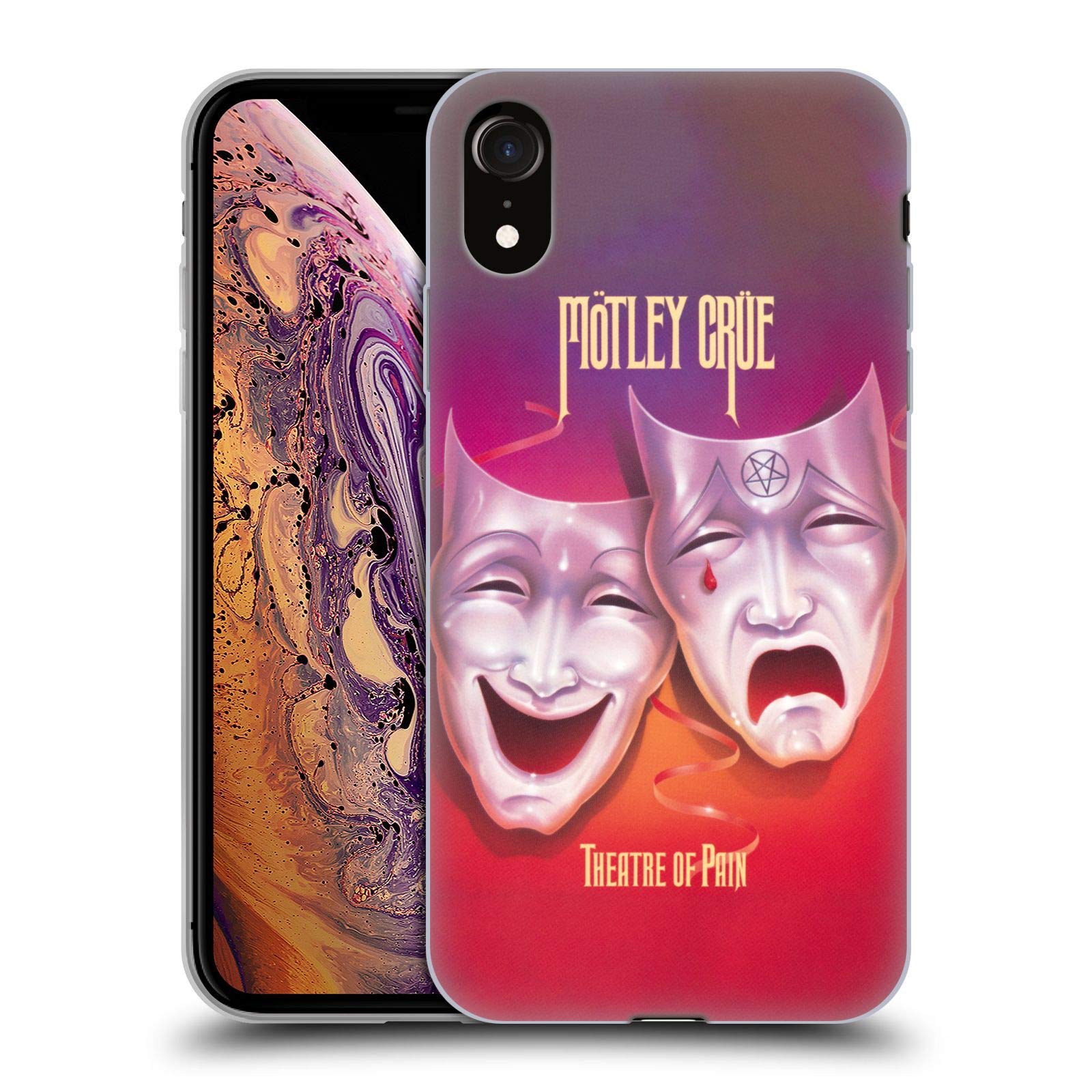 Officially Licensed Motley Crue Theater of Pain Album Soft Gel Case for Apple iPhone XR - Rock Music Fan Accessory for Concerts & Daily Use