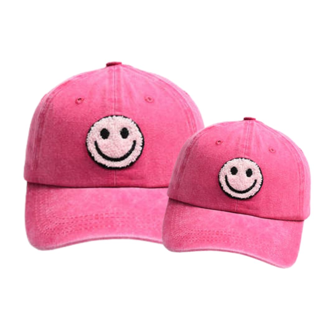 Stylish Mother Daughter Matching Hats Set - 2 Pack Cute Pink Mommy and Me Hats for Women & Toddlers | Perfect for Valentine's Day, Family Photos, Mother's Day Gifts & Outdoor Activities
