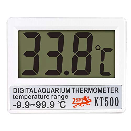 **Digital Aquarium Thermometer with Large LCD Display - Accurate Water Temperature Gauge for Fish Tanks, Terrariums & Amphibians | Cordless, Easy to Read | Perfect for Home Aquariums, Reptile Habitats & Pet Care**