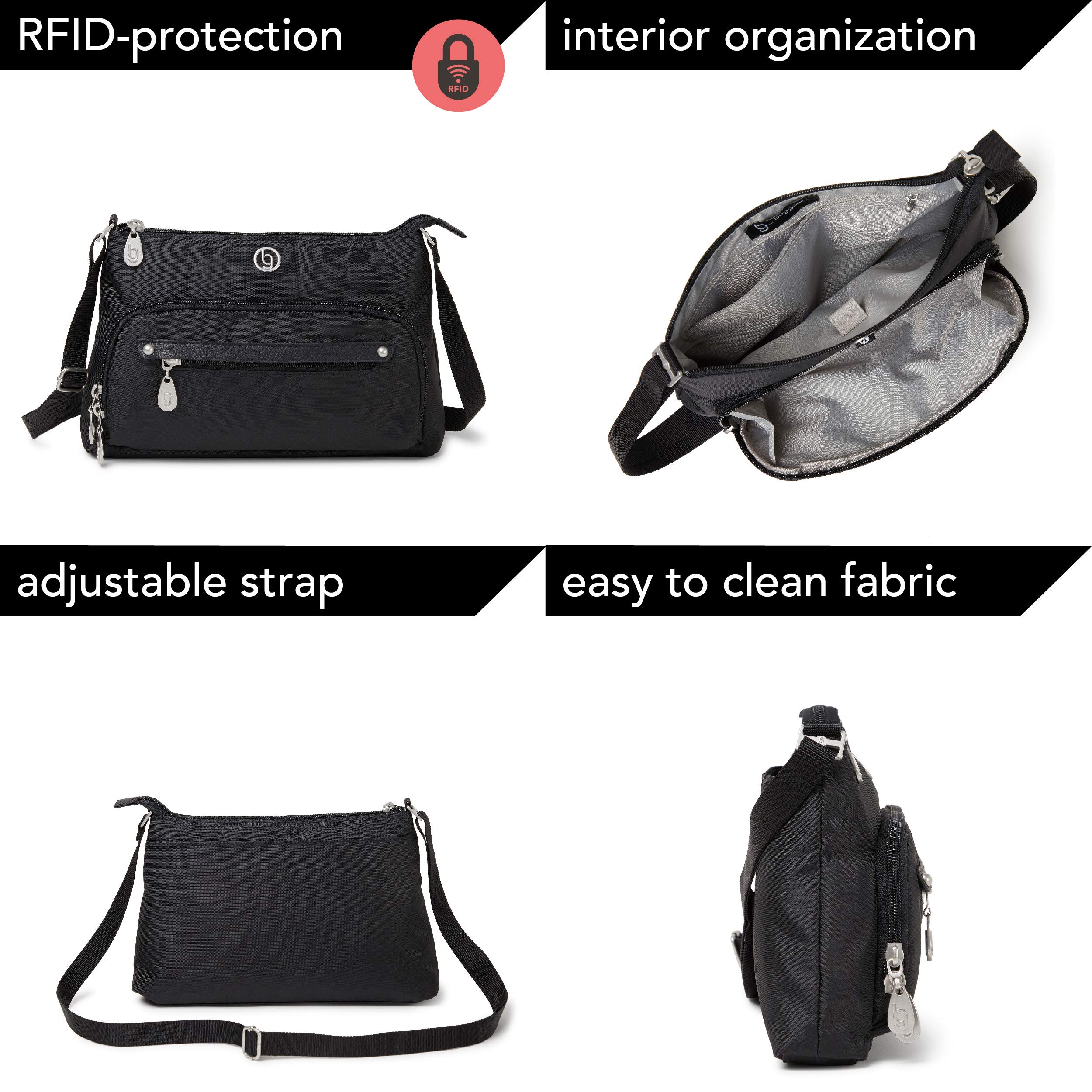 Baggallini El Paso Crossbody Bag - Stylish & Lightweight Travel Purse for Women | Perfect for Everyday Use, Shopping & Travel Accessories