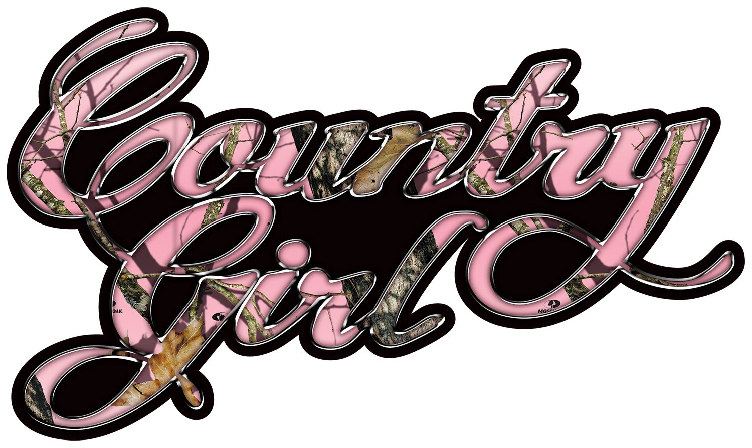 Mossy Oak Pink Country Girl Vinyl Decal Sticker - Waterproof, Durable for Car, Truck, Window, Laptop, Phone - Perfect for Personalizing Vehicles & Electronics - Country Style Outdoor Decoration