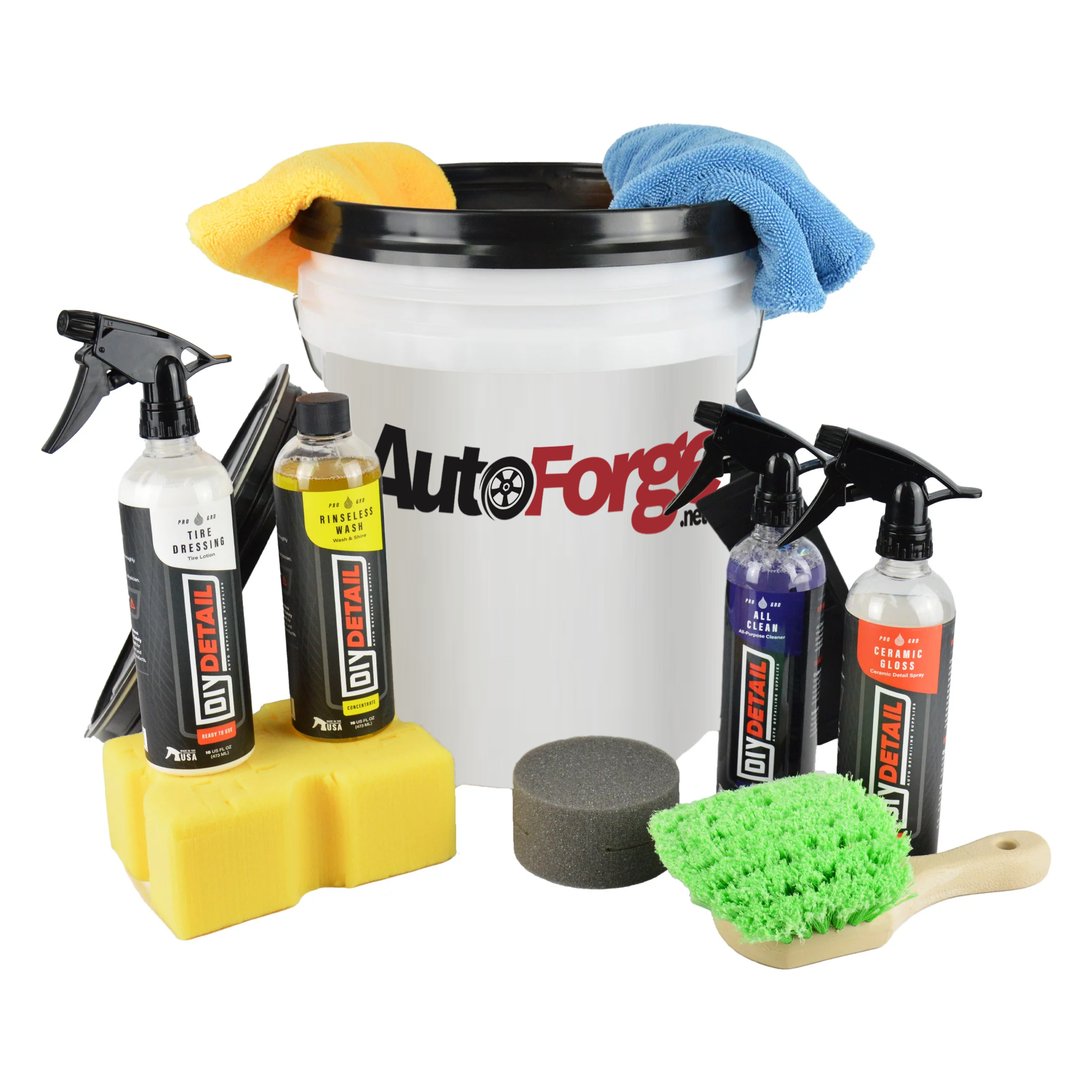 DIY Detail Rinseless Wash Bucket Kit - Waterless Car Cleaning System for Home & Professional Use | Perfect for Mobile Detailing, RV, Motorcycle & Boat Cleaning