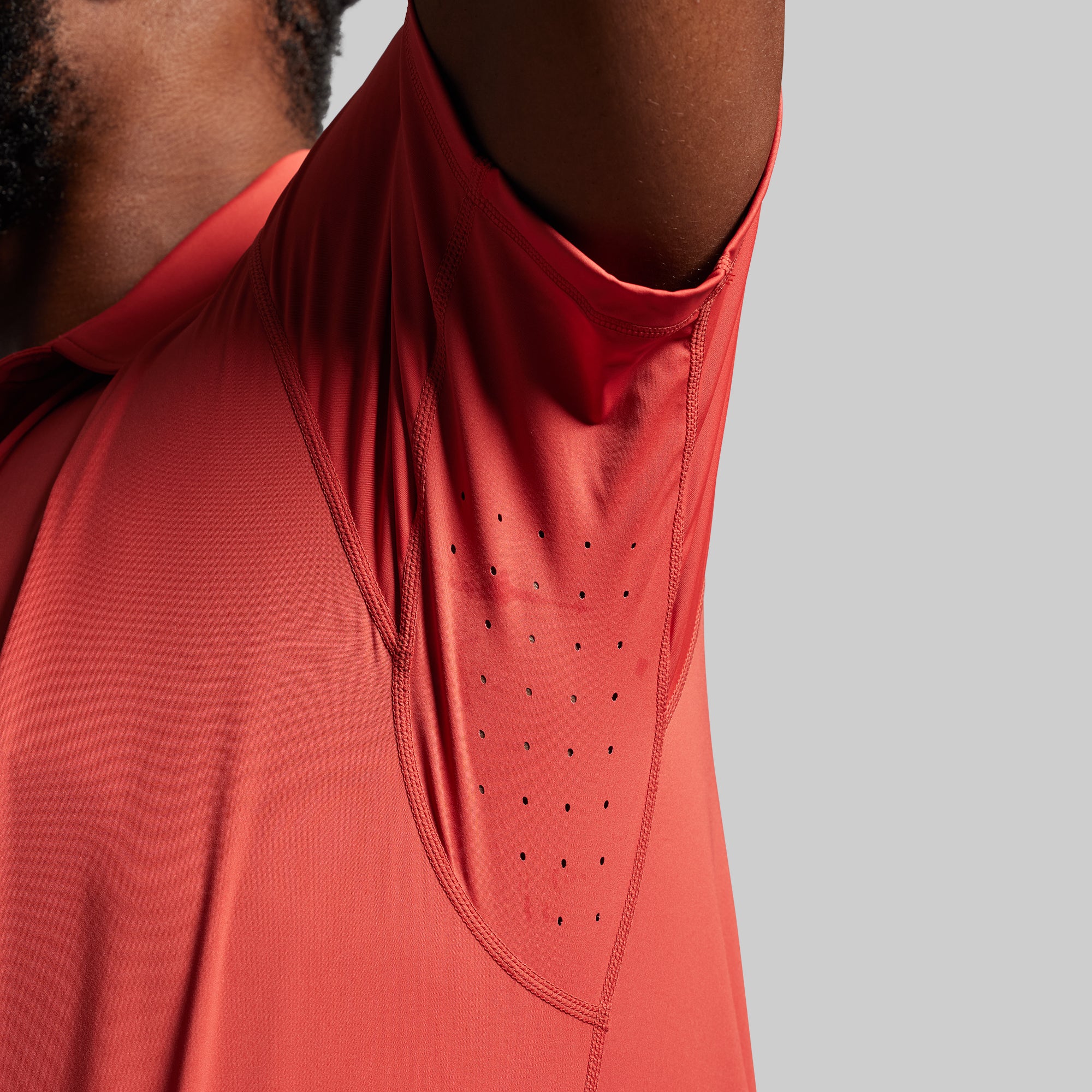Men's Performance Tek Polo Shirt - Moisture Wicking, Breathable & UV Protection (Brick Red) - Perfect for Golf, Tennis & Casual Wear
