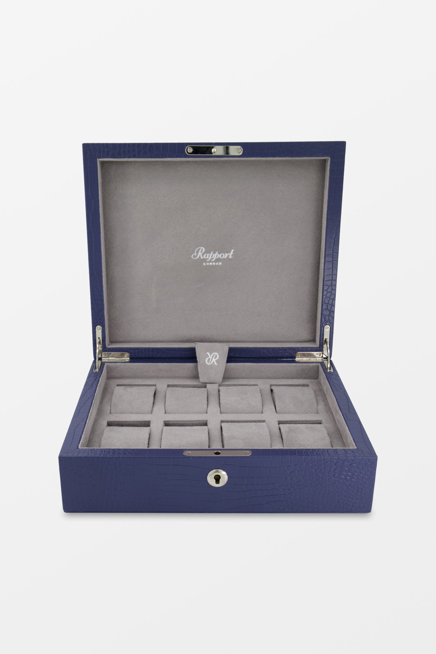 Premium Blue Brompton Eight Watch Box - Luxury Leather Watch Storage Case for Men & Women - Perfect for Travel, Home Display & Watch Collectors