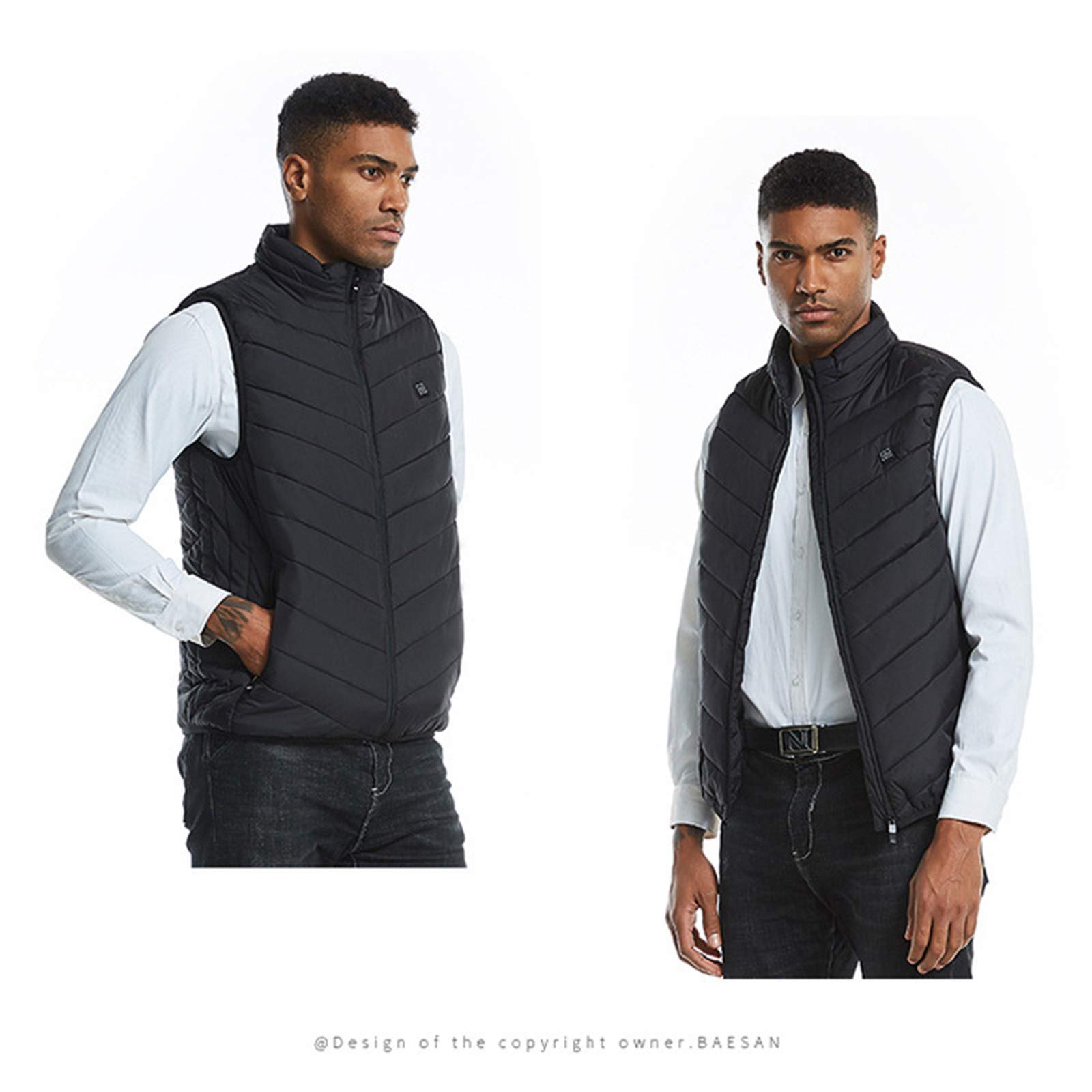Lightweight USB Heated Vest for Women - Electric Heating Jacket with USB Charging for Outdoor Activities, Winter Sports & Cold Weather (Batteries Not Included)