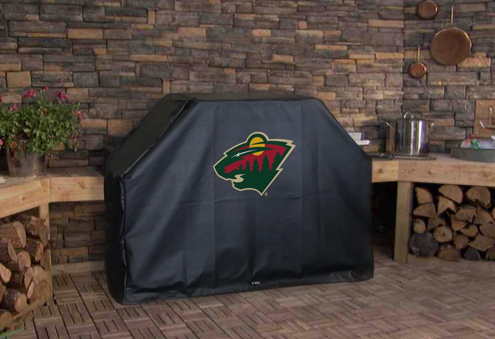 Minnesota Wild Heavy-Duty 72-Inch BBQ Grill Cover - Waterproof & UV Resistant for Outdoor Gas & Charcoal Grills - Perfect for Tailgating, Camping & Backyard BBQs